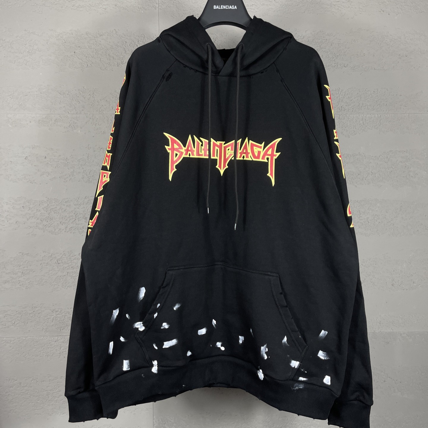 발렌시아가 후드 티셔츠 남녀공용