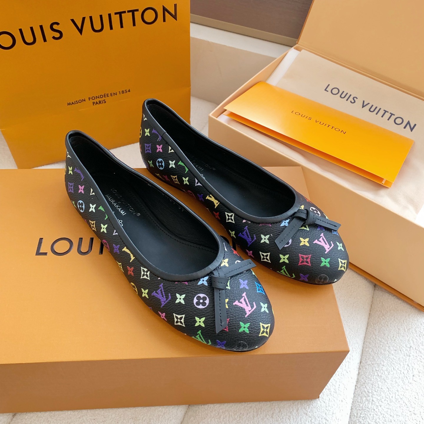 루이비통 x 무라카미 타카시 달링 발레리나 플랫슈즈