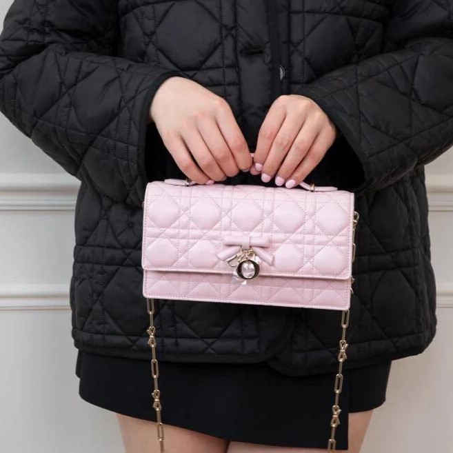 디올 마이 디올 까나쥬 양가죽  미니백 WOC