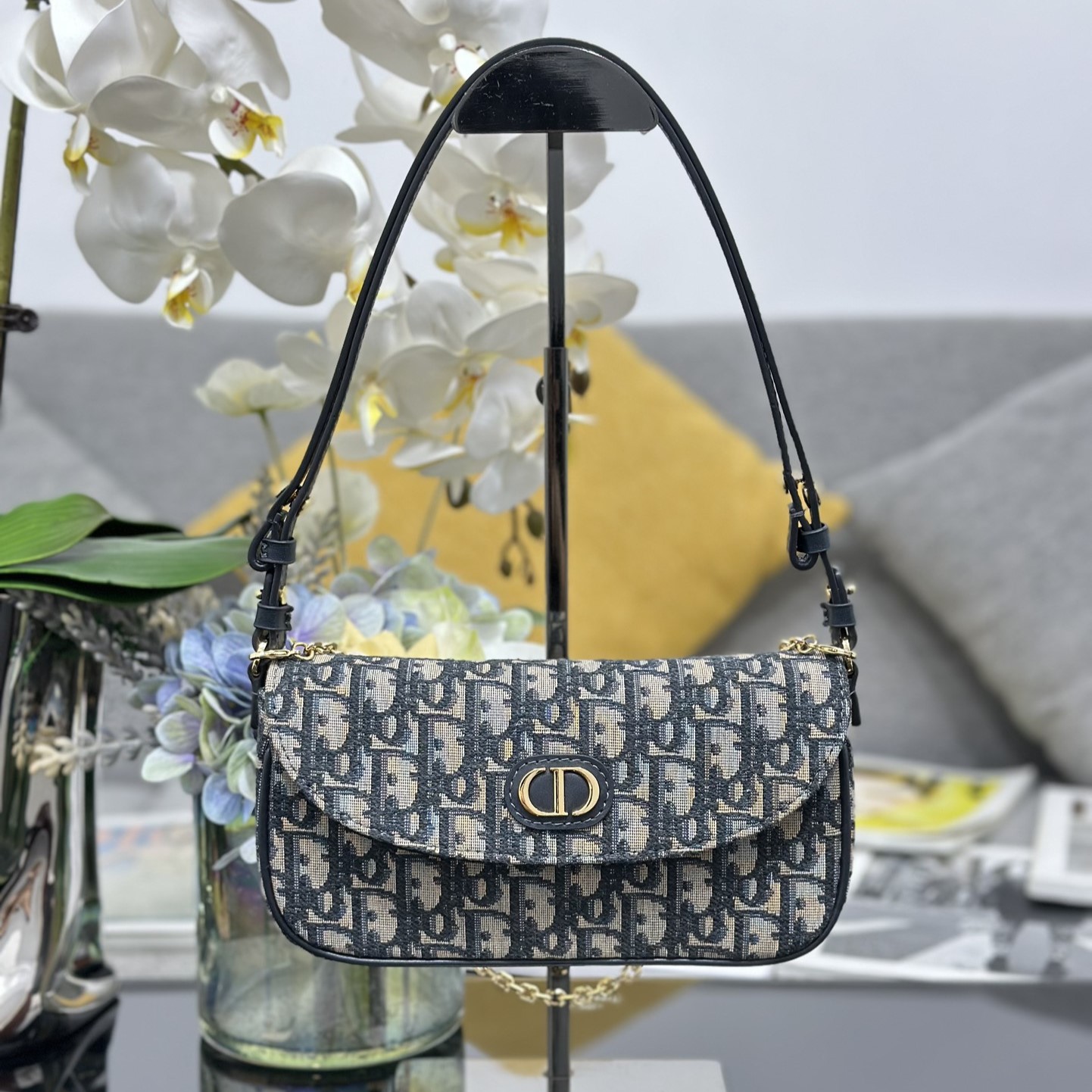 디올 오블리크 30 몽테인 디 바인 체인 파우치 숄더백