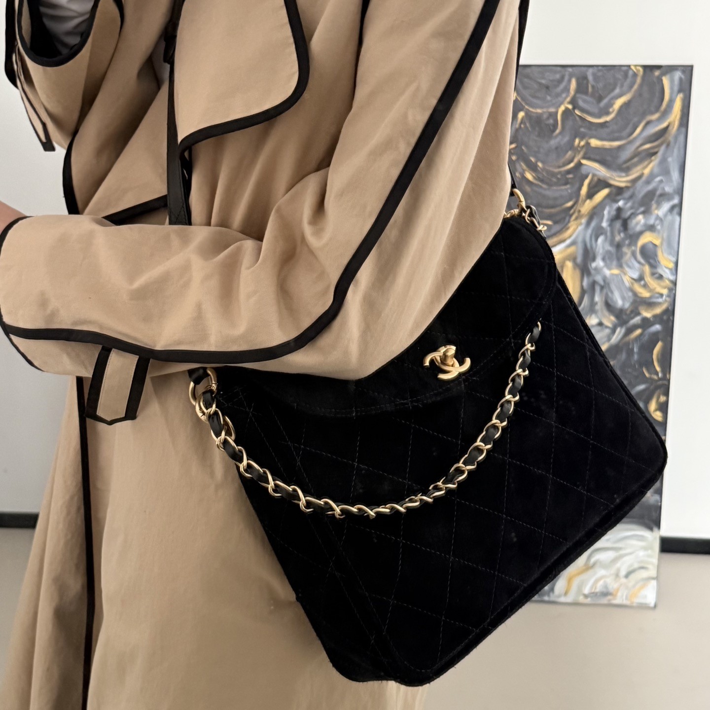 샤넬 26SS 스웨이드 호보백 (최고급)