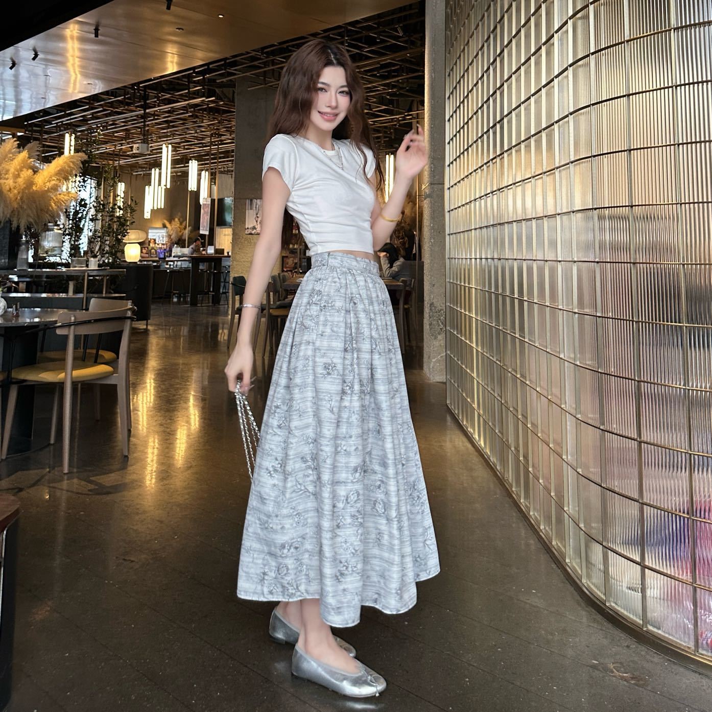 디올 롱 스커트