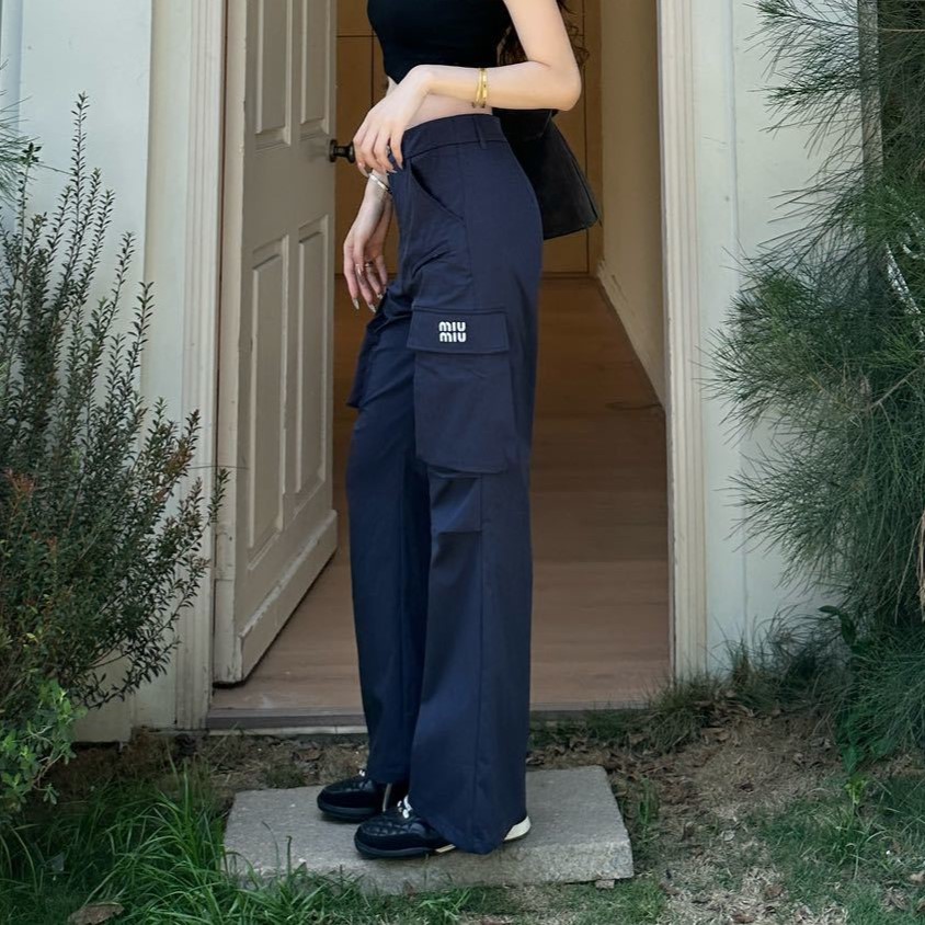 미우미우 여성 카고 팬츠 바지 2가지 색상