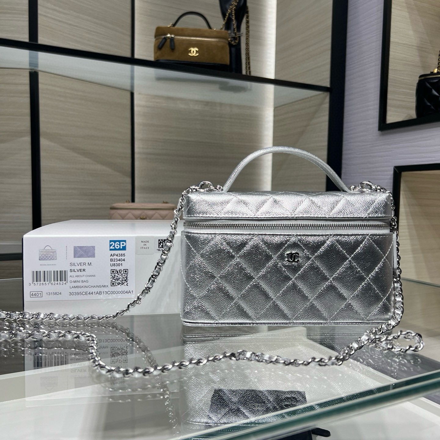 샤넬 캐비어 탑핸들 포쉐트 베니티백 크로스백 AP4385