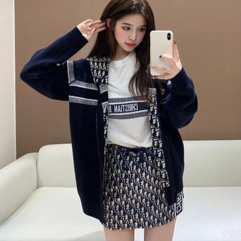 디올 여성 양면 후드집업 2가지 색상