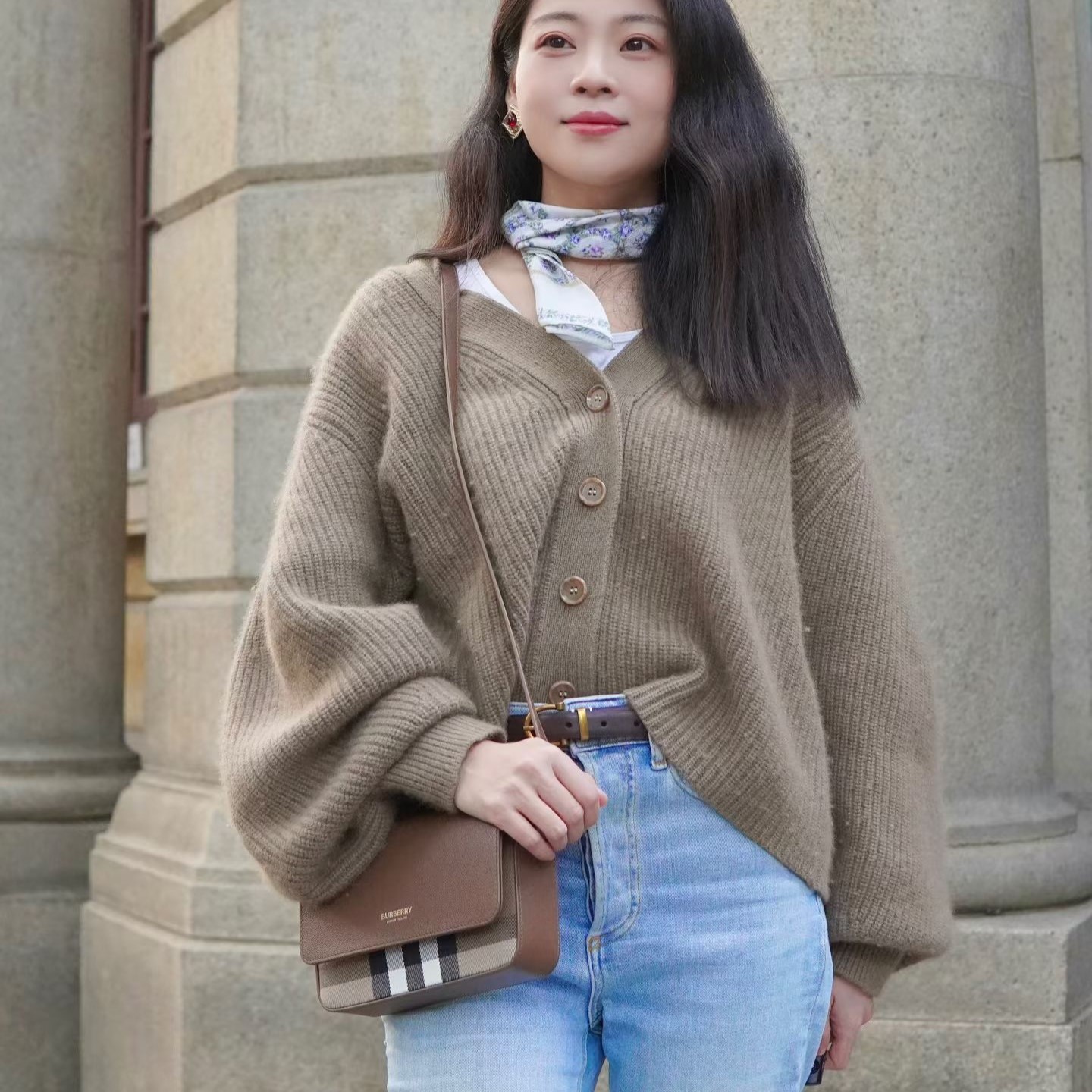 버버리 뉴 햄프셔 체크 크로스백