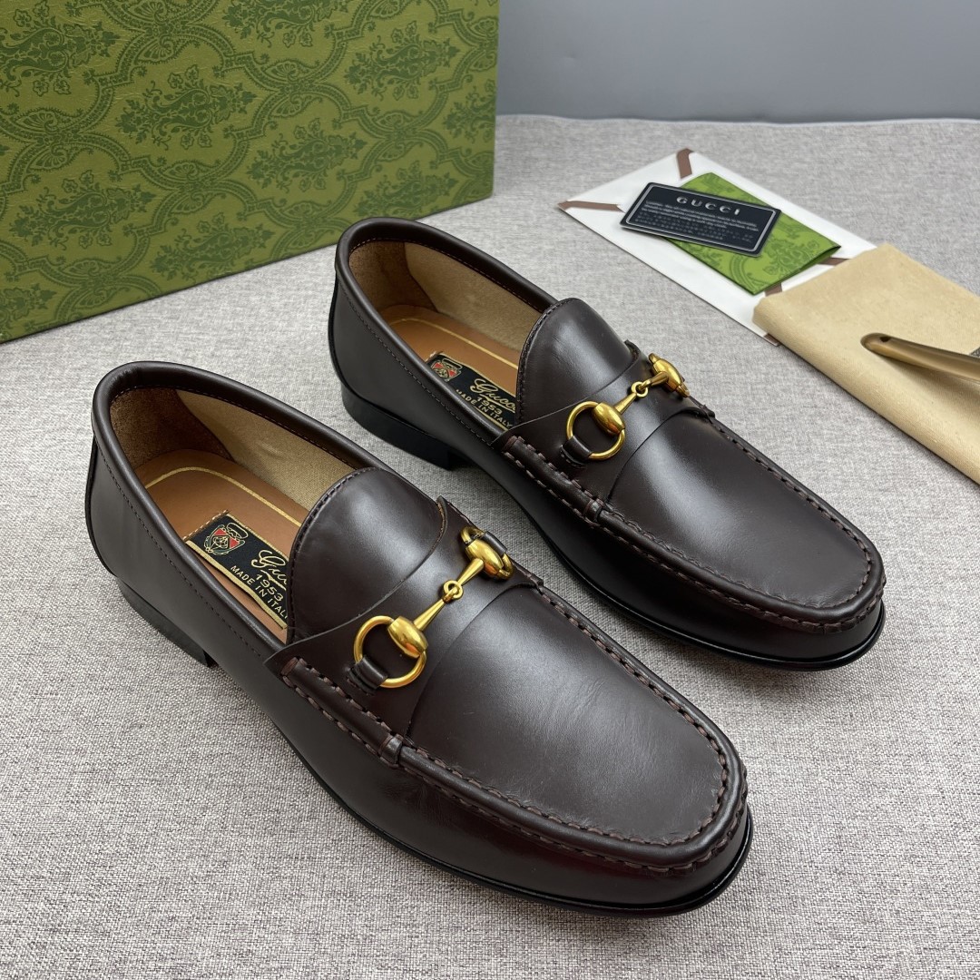 구찌 남성 홀스빗 1953 로퍼 브라운 레더 (수제화)