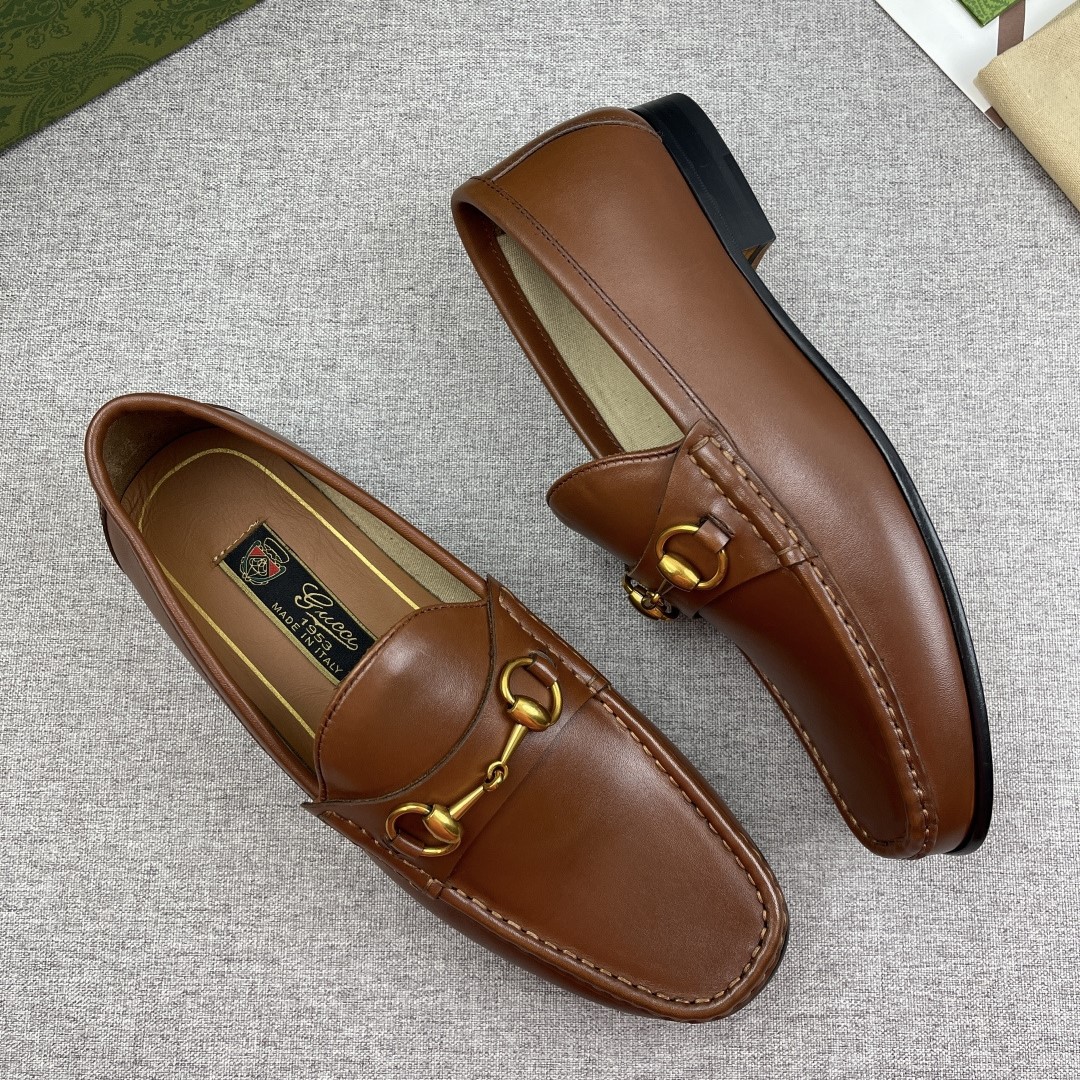 구찌 남성 홀스빗 1953 로퍼 브라운 레더 (수제화)