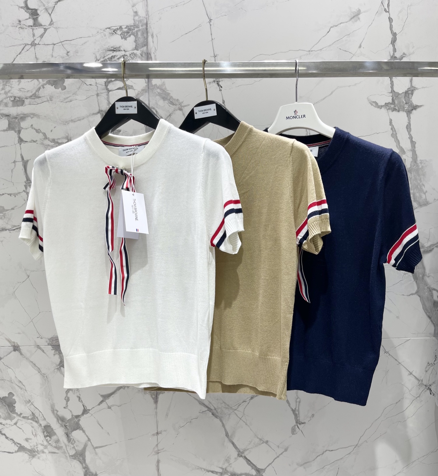 톰브라운 니트 여성 반팔티