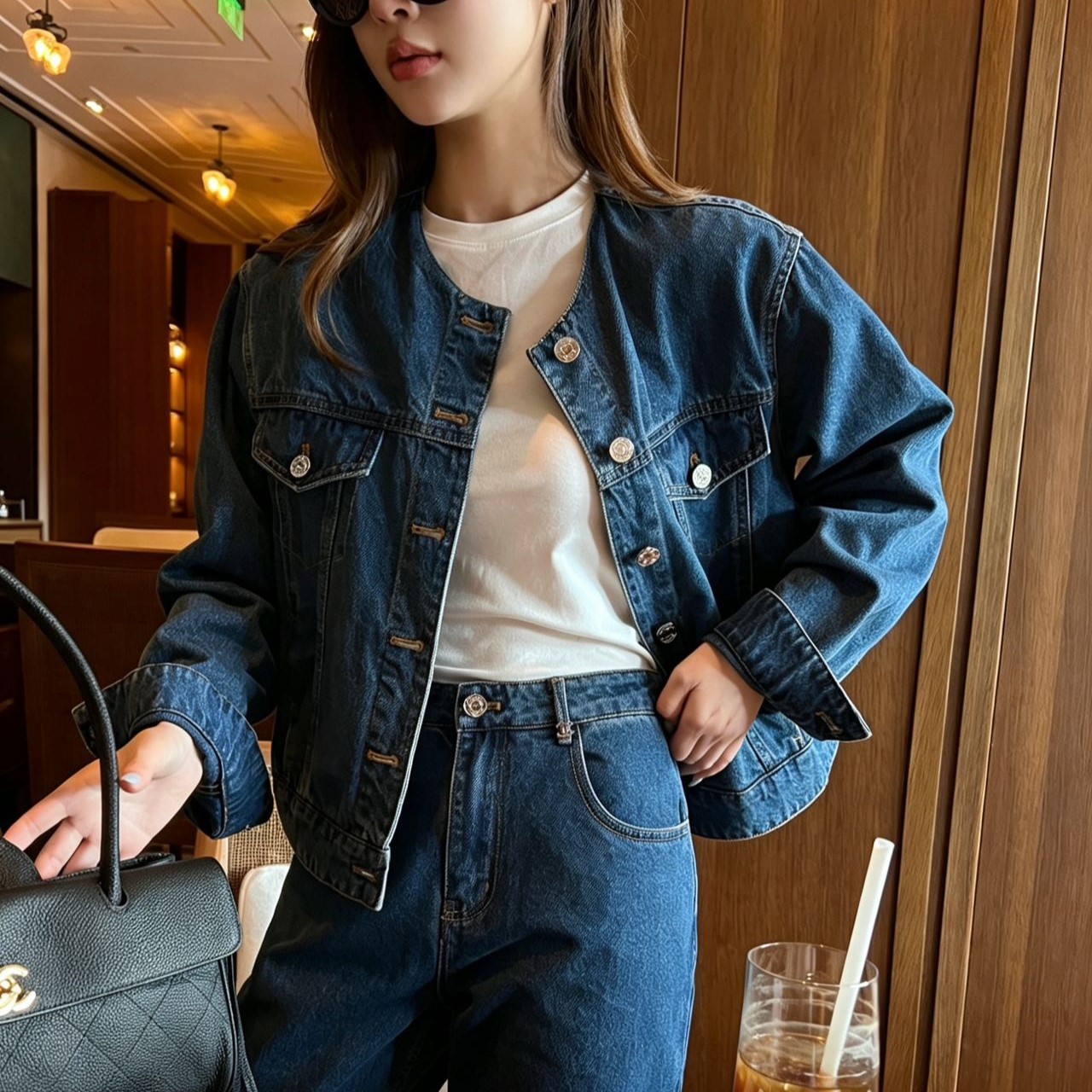샤넬 데님 자켓